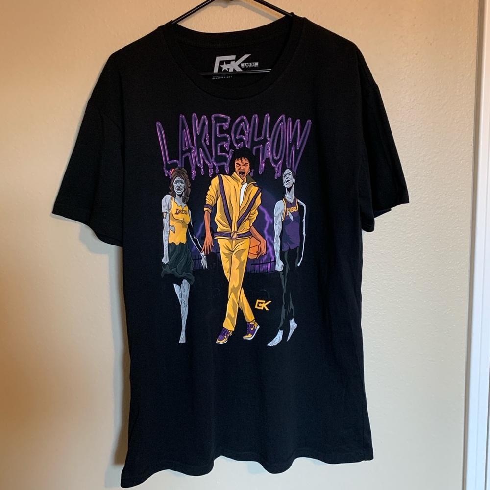 Michael Jackson Thriller Lakers Men Shirt Large Cotton Polyester. Good Condition